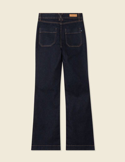 Jeans flare 7/8ème denim brut rinse femme