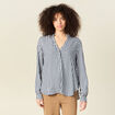 Blouse manches longues bleu marine femme