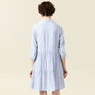 Robe patineuse boutonnée ecru femme