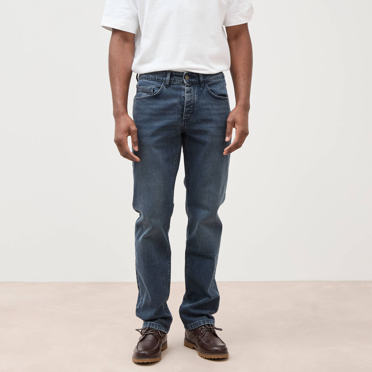 Jeans regular longueur 34 denim stone homme