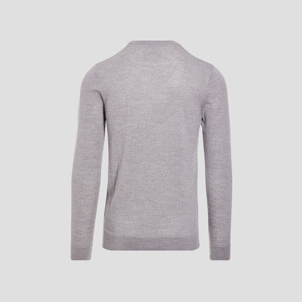 Pull 100% laine mérinos gris foncé homme