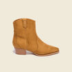 Bottines esprit western marron clair femme