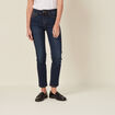 Jeans regular 7/8ème denim brut femme