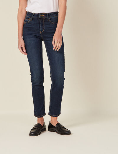 Jeans regular 7/8ème denim brut femme