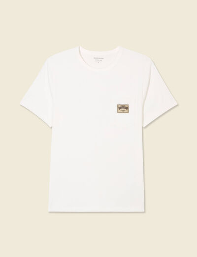 T-shirt manches courtes ecru homme