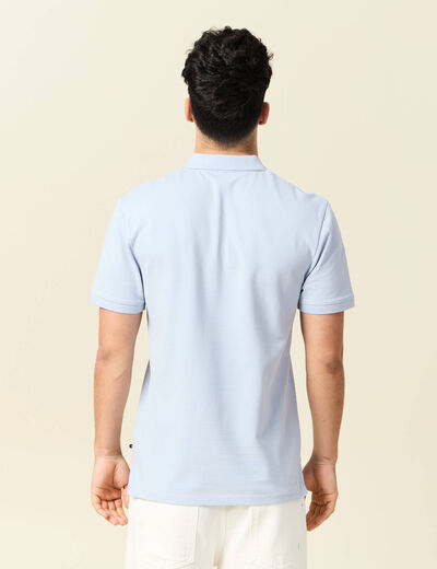 Polo éco-responsable denim snow gris homme