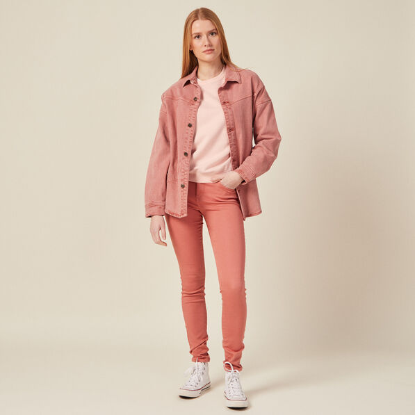 Pantalon Audrey - skinny push up rose poudrée femme
