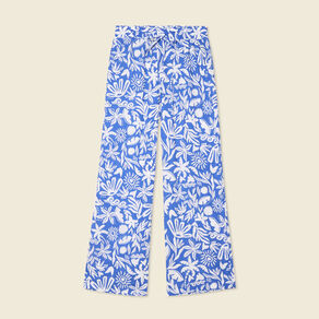 pantalon large taille haute bleu femme Pantalon large taille haute bleu femme