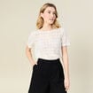 T-shirt manches courtes ecru femme