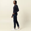 Pull fin col rond manches longues bleu marine homme