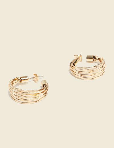 Boucles d'oreilles créoles couleur or femme