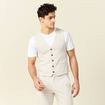 Veston sans manches sable homme