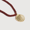 Collier marron cognac femme