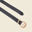 Ceinture en cuir avec boucle noir femme