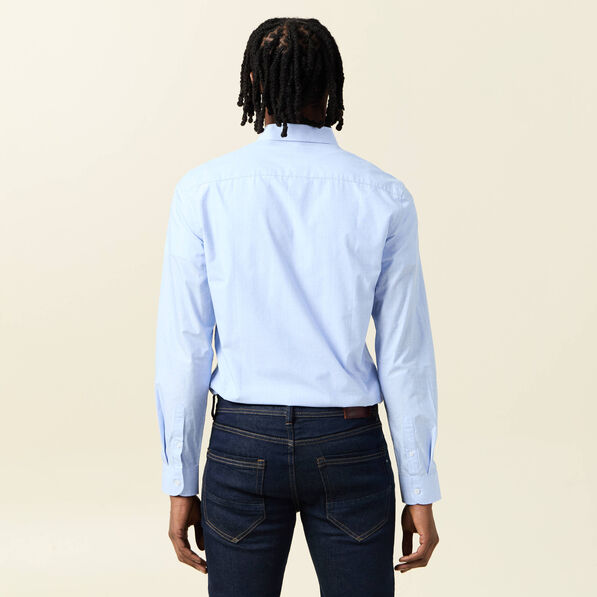 Chemise manches longues bleu homme