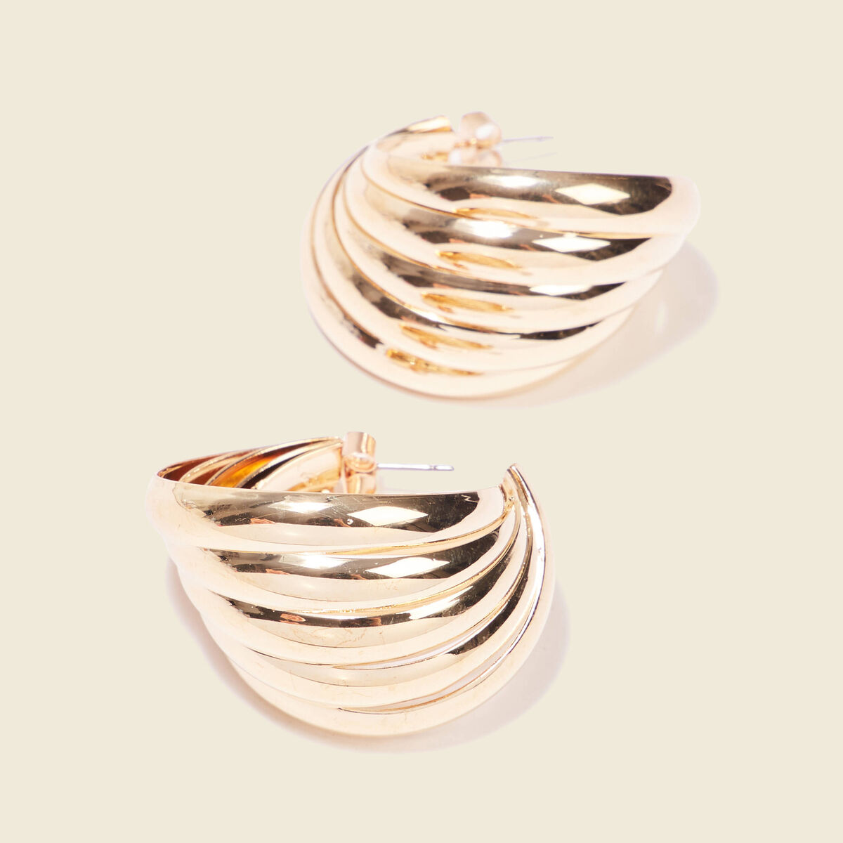 Boucles d'oreilles créoles couleur or femme