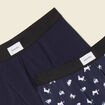Lot 2 boxers bleu marine homme