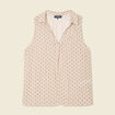 Blouse sans manches blanc femme