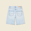 Bermuda droit en jean denim snow bleu femme