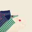 Lot de 3 paires chaussettes basses vert femme