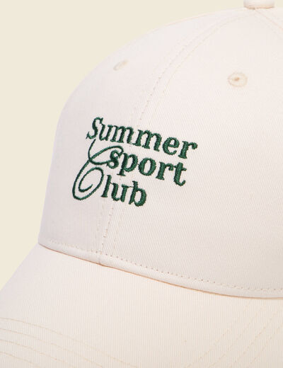 Casquette en coton ecru homme