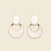 Boucles d'oreilles ivoire femme