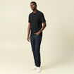 Polo col polo manches courtes en coton noir homme