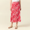 Jupe longue portefeuille rouge femme