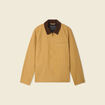 Veste zipp&eacute;e col velours camel homme