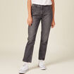 Jeans slim 7/8ème denim gris femme