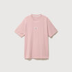 T-shirt droit en coton col ras du cou rose pastel homme
