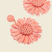 Boucles d'oreilles pendantes rose corail femme