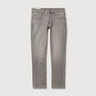 Jeans straight longueur 32 en coton denim snow gris homme