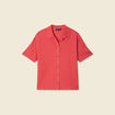 Polo en maille rouge femme
