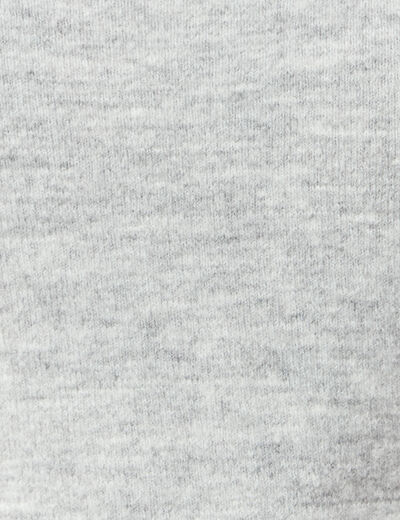 Pull sans manches col en V gris clair femme