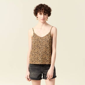 debardeur bretelles fines camel femme Débardeur bretelles fines camel femme