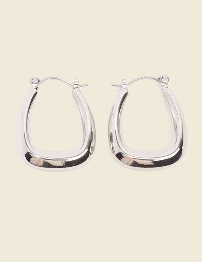 Boucles d'oreilles couleur argent femme