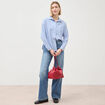 Jeans large taille haute denim stone femme