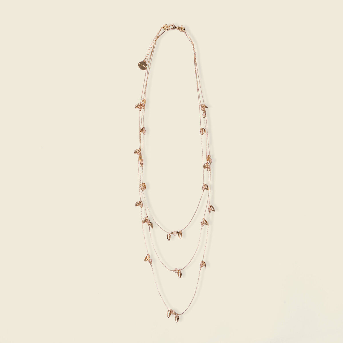 Collier multichaînes couleur or femme