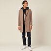 Manteau avec capuche amovible vert kaki homme