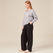 Sweat col camionneur boutonné gris femme