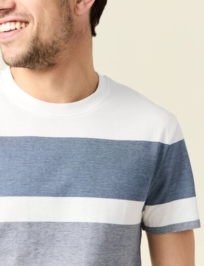 T-shirt manches courtes bleu gris homme