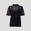 T-shirt manches courtes noir femme