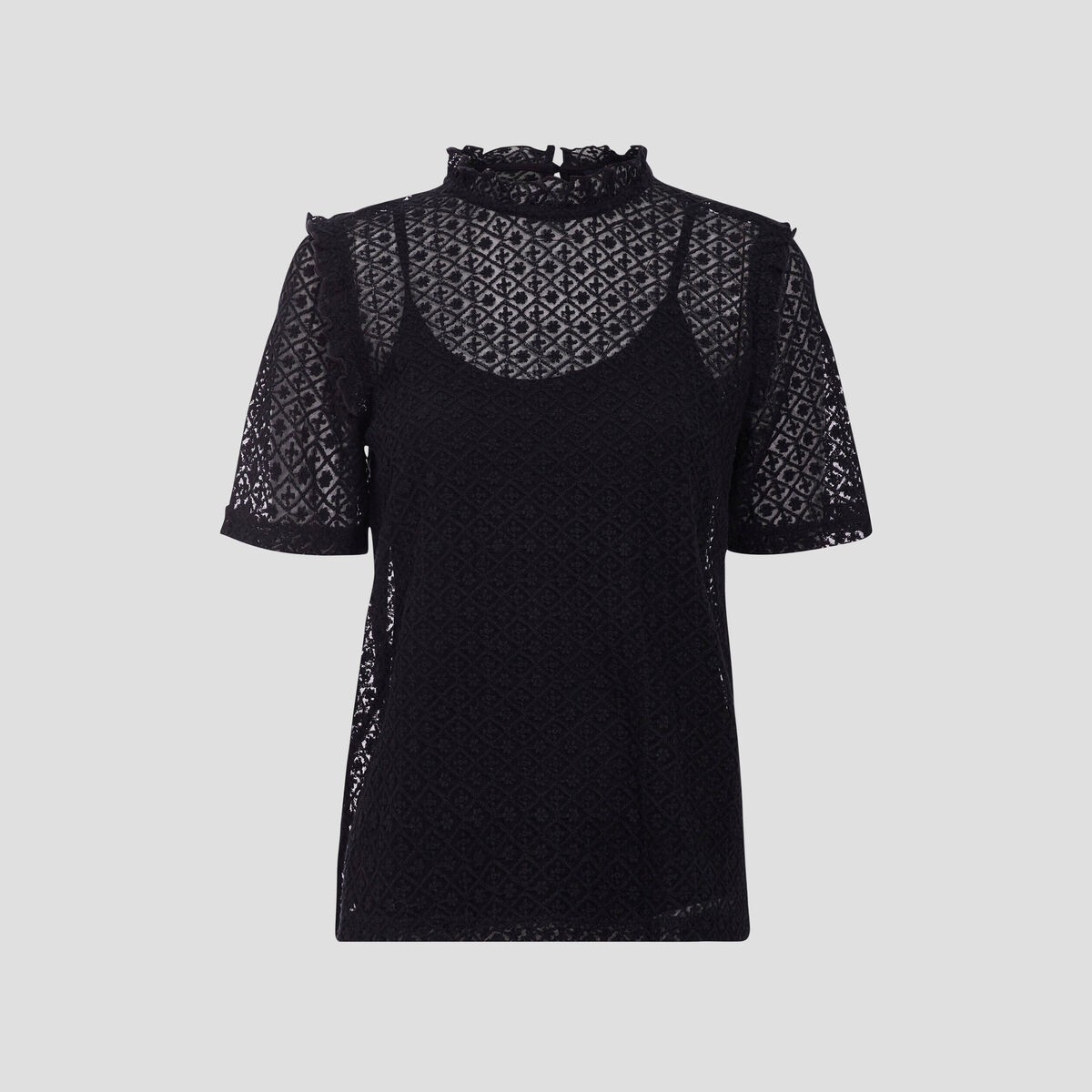 T-shirt manches courtes noir femme