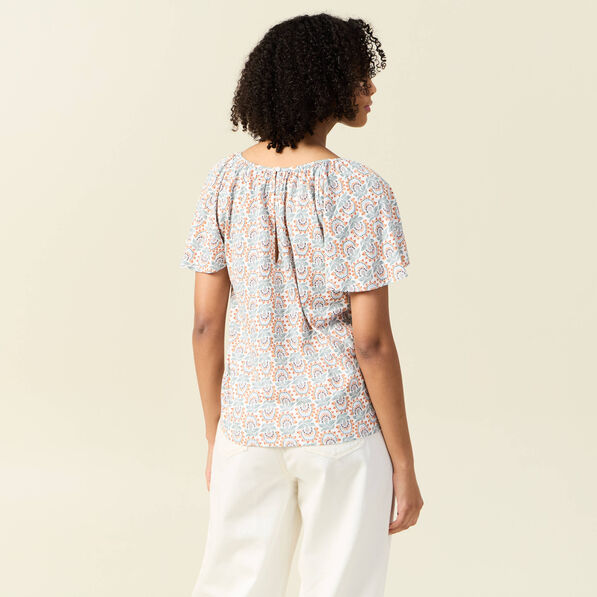 T-shirt manches courtes blanc femme