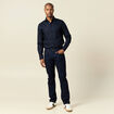 Chemise manches longues bleu marine homme