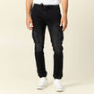 Jeans battle à coulisse denim noir homme