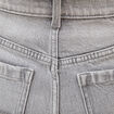 Jeans large taille haute denim gris femme