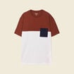 T-shirt éco-responsable marron cognac homme