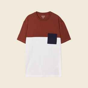 t shirt eco responsable marron cognac homme T-shirt éco-responsable marron cognac homme